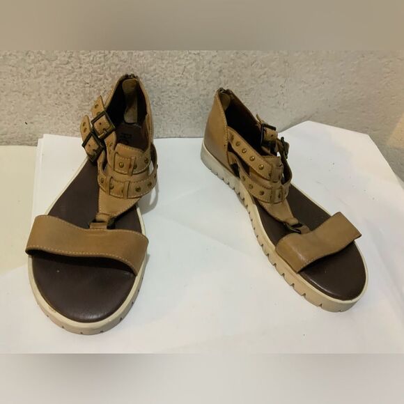 Roan By Bed Stu Ibis Studded Ankle Leather Platform Boho Sandals Shoes - Picture 2 of 10